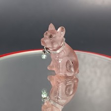Berloque buldogue francês vidro tcheco roxo cracker jack perfume mini colarinho miçangas 1" comprar usado  Enviando para Brazil