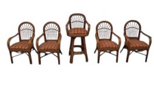 Bamboo upholstered dinning for sale  White Plains