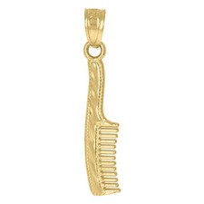 10kt Yellow Gold Comb Tools Occupation Charm Pendant, usado comprar usado  Enviando para Brazil
