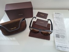 Óculos de sol aviador TOM FORD preto acetato preto Bronson TF1044 01E - RRP - £350 comprar usado  Enviando para Brazil