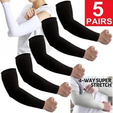 5 pares de fundas de brazo de enfriamiento para protección solar UV deportes al aire libre para hombres mujeres segunda mano  Embacar hacia Mexico