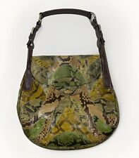 Bolsa satchel rara vintage Prada multicolorida pele de cobra píton patchwork ombro hobo comprar usado  Enviando para Brazil