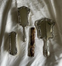 Conjunto de 4 pincéis antigos de prata esterlina Gorham pente espelho comprar usado  Enviando para Brazil