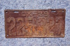 1929 oklahoma license for sale  Boulder