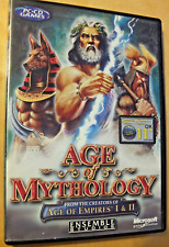 AGE OF MYTHOLOGY videogame original 2002 PC CD ROM FUNCIONANDO folhetos Empires, usado comprar usado  Enviando para Brazil