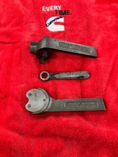 Ferramentas de torno vintage Williams, suporte de barra chata com chave e ferramenta de serrilhamento comprar usado  Enviando para Brazil