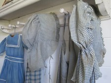 Usado, Autêntico Tecido Caseiro Branco Azul Antigo Feminino Boné Primitivo Encontrado Americano comprar usado  Enviando para Brazil