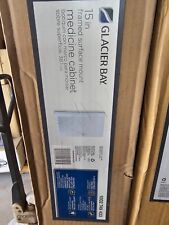 Usado, Armário de remédios Glacier Bay com espelho 15,25"L x 26"H moldura retangular branco comprar usado  Enviando para Brazil