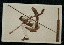 Monopol Sportphotos 1932 card Bild 75 Ladewig bester Zehnkämpfer Hochspringer, używany na sprzedaż  Wysyłka do Poland