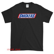 Nova Camiseta Masculina Engraçada Americana Logotipo Barra de Chocolate Snickers EUA Tamanho P - XXL comprar usado  Enviando para Brazil