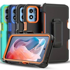 Usado, Capa clipe cinto compatível com Otterbox + vidro temperado para Motorola Moto G Play 2023 comprar usado  Enviando para Brazil