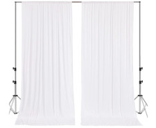 White backdrop curtains for sale  Johnson City