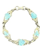Vintage Trifari Cartier? Linda pulseira Tutti Frutti azul claro salada de frutas comprar usado  Enviando para Brazil