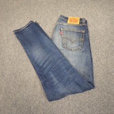 Usado, Jeans masculino Levis 31 azul denim 511 ajuste reto slim zíper mosca faroeste tamanho 30x31 comprar usado  Enviando para Brazil