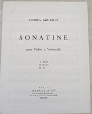 Darius milhaud sonatine d'occasion  Marseille IX