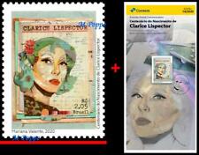 20-14 BRASIL 2020 CLARICE LISPECTOR, ESCRITORA FEMININA, PESSOAS FAMOSAS, SEM MARCA DE CHARNEIRA+ BROCHURA comprar usado  Brasil 