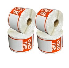 Etiquetas de pneus usadas, pacote com 4 autoadesivos, 250 etiquetas por rolo, branco e laranja comprar usado  Enviando para Brazil