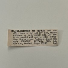 Jenkin lapidary manufacturer for sale  Hinckley