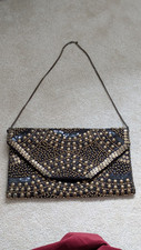 Womens black beaded for sale  RENFREW