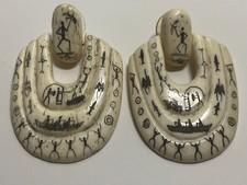Scrimshaw bone eskimo for sale  Pearl