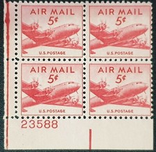 Estados Unidos 1947 "Air" 5c. bloco vermelho de 4 23588 MNH /S1095/ comprar usado  Enviando para Brazil