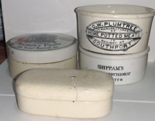 Frascos de carne antigos em vaso G W Plumtree Home, Shippam's e tampa de anchova Burgess comprar usado  Enviando para Brazil