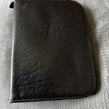 Vintage black leather for sale  BOLTON