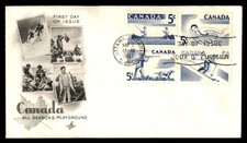 MayfairStamps Canadá FDC 1957 Bloco Todas as Estações Playground Arte Artesanato Primeiro Dia Co comprar usado  Enviando para Brazil