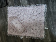 Edredom vintage Quiltex Co. Downlon rosa gato cachorro e ursos bebê com conjunto de travesseiros comprar usado  Enviando para Brazil