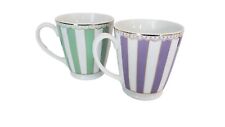 Par de canecas Noritake porcelana fina carnaval lavanda e maçã acabamento ouro verde comprar usado  Enviando para Brazil