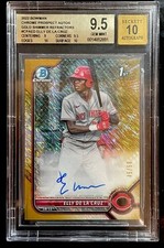 2022 Bowman Chrome OURO Brilhante Auto ELLY DE LA CRUZ /50 RC BGS 9.5 AUTOMÁTICO 10, usado comprar usado  Enviando para Brazil
