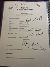 Reg kray signed for sale  ROCHESTER