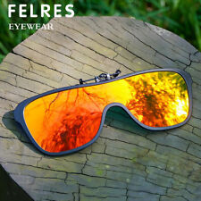 Óculos de sol unissex flip-up clipe óculos polarizados lentes siamesas para dirigir comprar usado  Enviando para Brazil
