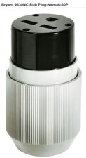 6 X Bryant Electric 9530NC conector de lâmina reta plugue de grau industrial 30 Amp comprar usado  Enviando para Brazil