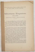 Mithridates Eupatore Re Del Ponto Paola Zancan 1934 Real Instituto Veneto, usado comprar usado  Enviando para Brazil