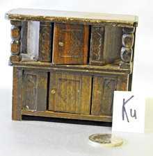 Ku. ARMÁRIO APARADOR VINTAGE MINIATURA CASA DE BONECAS MADEIRA ESCURA BUFFET H10 x W11.5 comprar usado  Enviando para Brazil