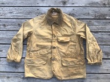 Jaqueta de caça vintage angustiada anos 60 UTICA Duxbak mostarda impermeável lona pássaros 42, usado comprar usado  Enviando para Brazil