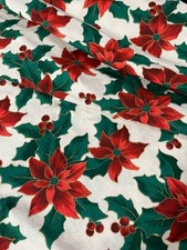 Poinsettia fabric christmas for sale  Wenatchee