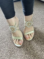 Faith gold sandals for sale  SOUTHEND-ON-SEA