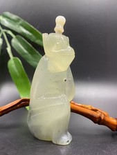 Porcelana de presente especial antiga, escultura à mão pura, macaco garrafa de rapé de jade hetian comprar usado  Enviando para Brazil