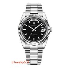 Relógio mecânico masculino automático luxo Corgeut 36mm ST1644 pulseira de aço safira, usado comprar usado  Enviando para Brazil