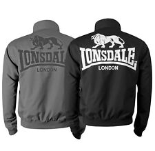 Lonsdale Classic Kurtka Acton England Styl brytyjski Czarna Szara Tył Logo Slim-Fit na sprzedaż  Wysyłka do Poland