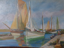 Huile panneau. marine d'occasion  Songeons