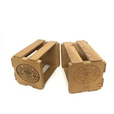 2 Napa Valley Box Company madeira 15 CD DVD suporte de armazenamento rack prateleira caixa, usado comprar usado  Enviando para Brazil