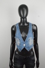 Top gilet jeans usato  Voghera
