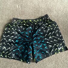 Baús de natação Nike masculinos XL preto multi Swoosh 7” costura interna malha forrada bolsos praia comprar usado  Enviando para Brazil