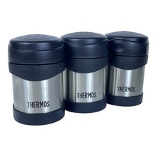 LOTE 3 frascos térmicos de aço inoxidável com isolamento a vácuo de 10 oz para bebidas alimentares comprar usado  Enviando para Brazil