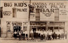 Cartão postal foto real 1929, Big Kid's Palace and Bar, JUAREZ, México comprar usado  Enviando para Brazil