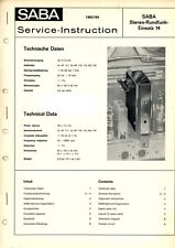 Saba service instruction gebraucht kaufen  Sörup