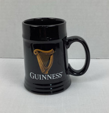 Caneca de café Guinness Beer Stein preta com logotipo harpa dourada bar pub comprar usado  Enviando para Brazil